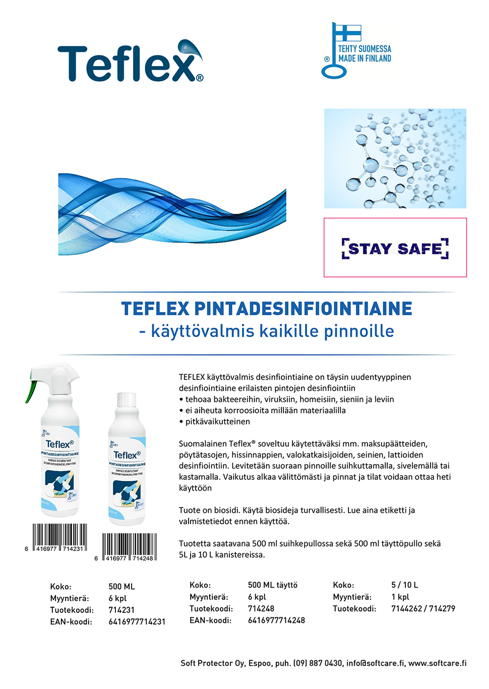 Teflex pintadesinfiointiaine