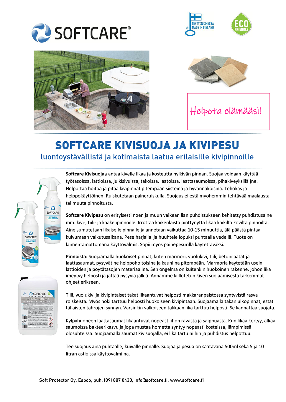 Softcare Kivisuoja ja kivipesu